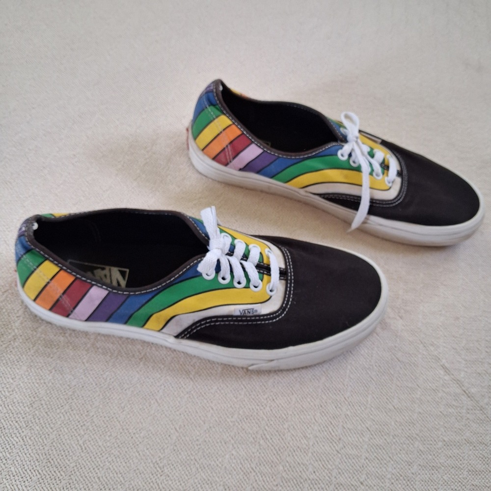 vans refract rainbow sneakers kidcore indie pop retro pride size 10.5 - Picture 3 of 9